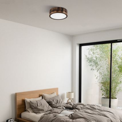 Brilagi - Stropna svjetiljka CARVALHO SMOKEY 1xE27/60W/230V hrast Ø 27,5 cm