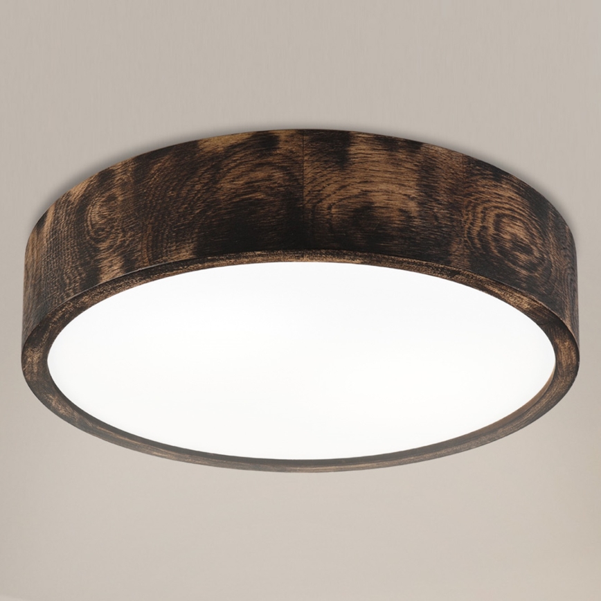 Brilagi - Stropna svjetiljka CARVALHO SMOKEY 2xE27/60W/230V, hrast, promjer 37,5 cm