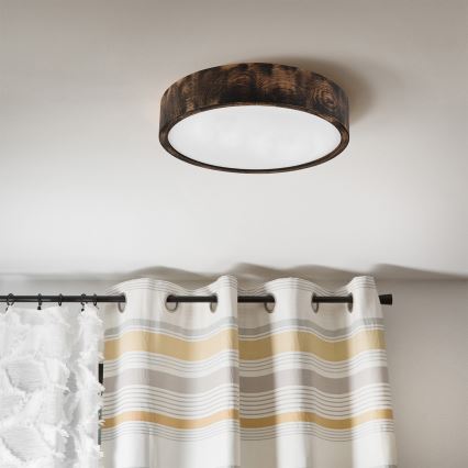 Brilagi - Stropna svjetiljka CARVALHO SMOKEY 2xE27/60W/230V, hrast, promjer 37,5 cm