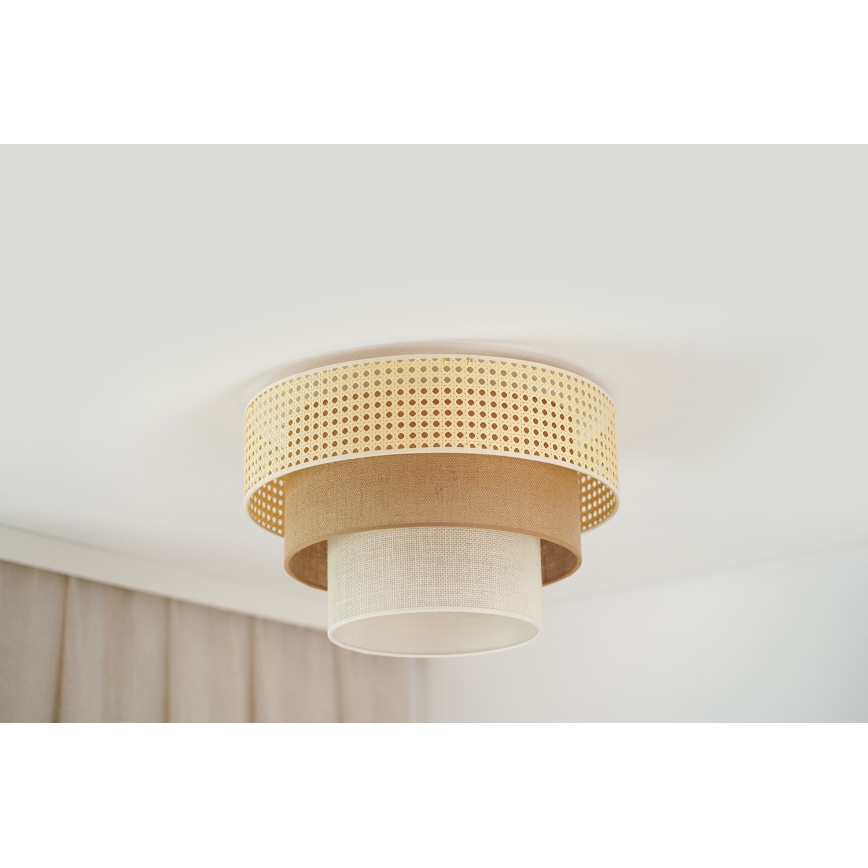 Brilagi - Stropna svjetiljka CEDAR LUNETA 1xE27/15W/230V pr. 45 cm bež/smeđa/krem