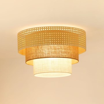 Brilagi - Stropna svjetiljka CEDAR LUNETA 1xE27/15W/230V pr. 45 cm bež/smeđa/krem