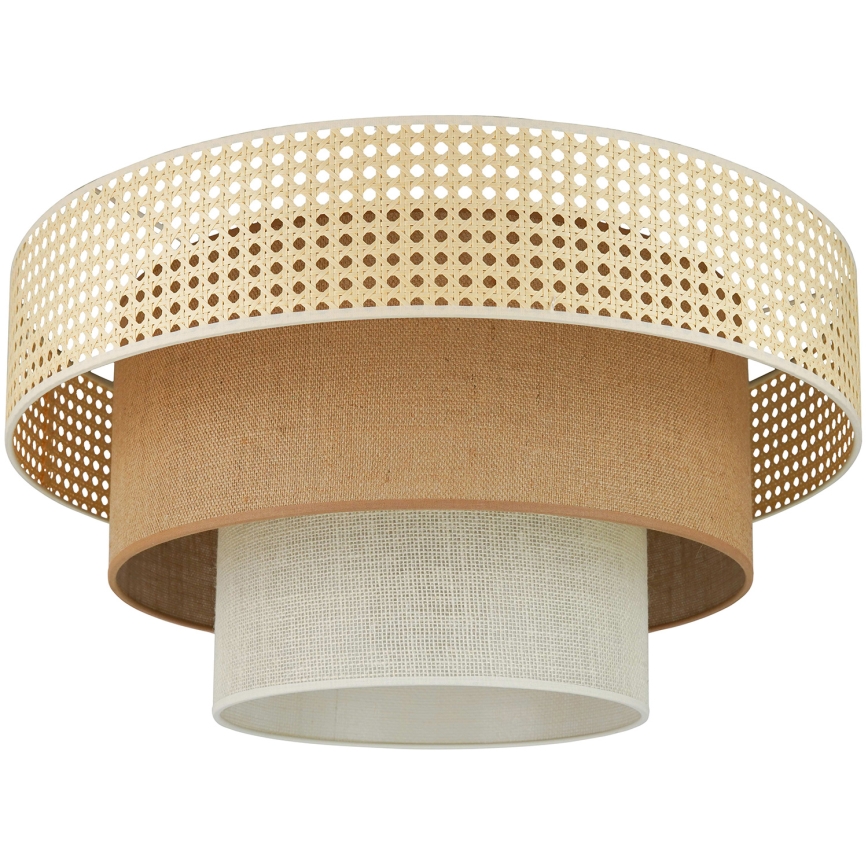 Brilagi - Stropna svjetiljka CEDAR LUNETA 1xE27/15W/230V promjer 45 cm ratan/smeđa/krem