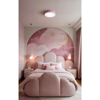 Brilagi - Stropna svjetiljka CLARE 3xE27/24W/230V promjer 40 cm ružičasta