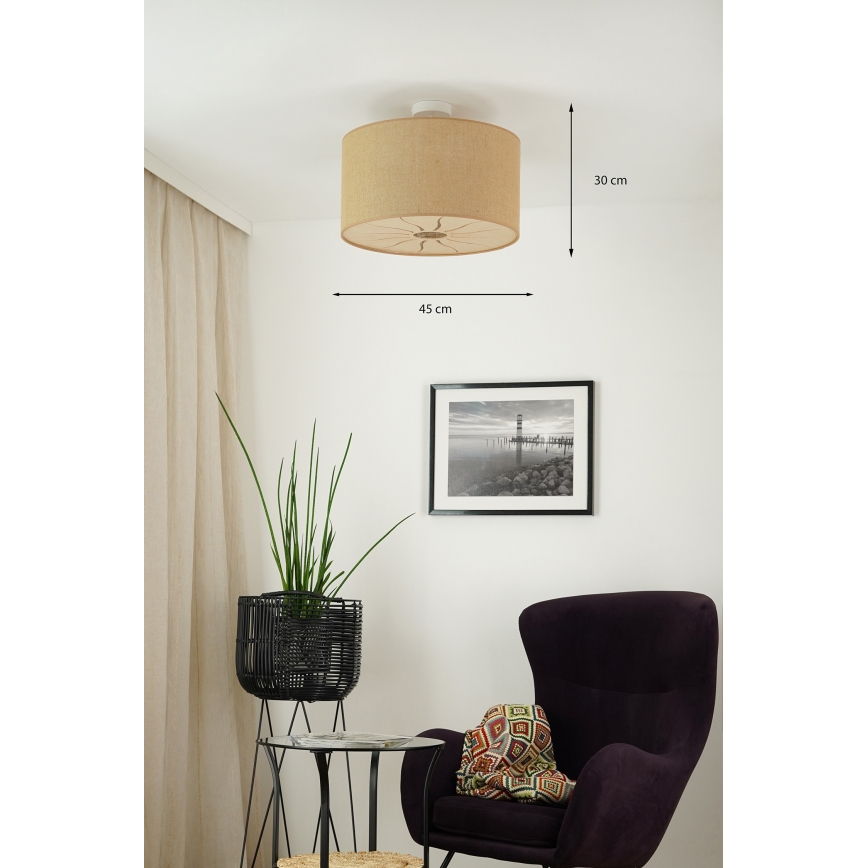 Brilagi - Stropna svjetiljka COUNTRY ROLLER 1xE27/15W/230V promjer 45 cm bež