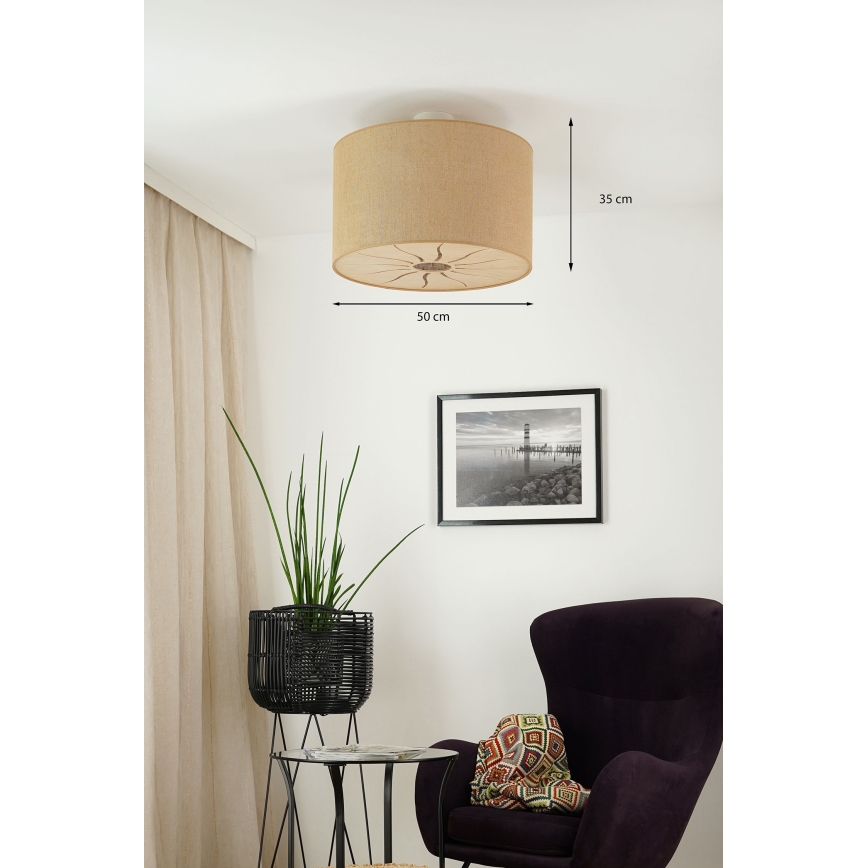 Brilagi - Stropna svjetiljka COUNTRY ROLLER 1xE27/15W/230V promjer 50 cm bež