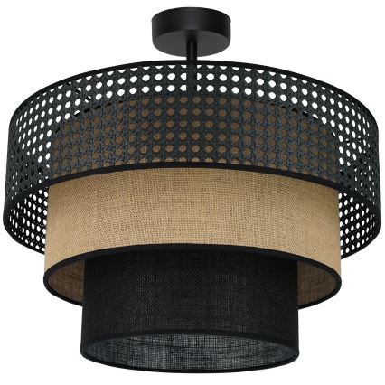 Brilagi - Stropna svjetiljka DAKOTA LUNETA 1xE27/15W/230V promjer 45 cm crna/ratana