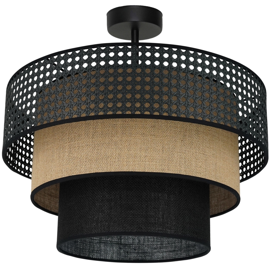 Brilagi - Stropna svjetiljka DAKOTA LUNETA 1xE27/15W/230V promjer 45 cm crna/ratana