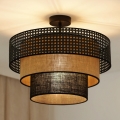 BRILAGI - Stropna svjetiljka DAKOTA LUNETA 1xE27/15W/230V promjer 45 cm crna/ratana