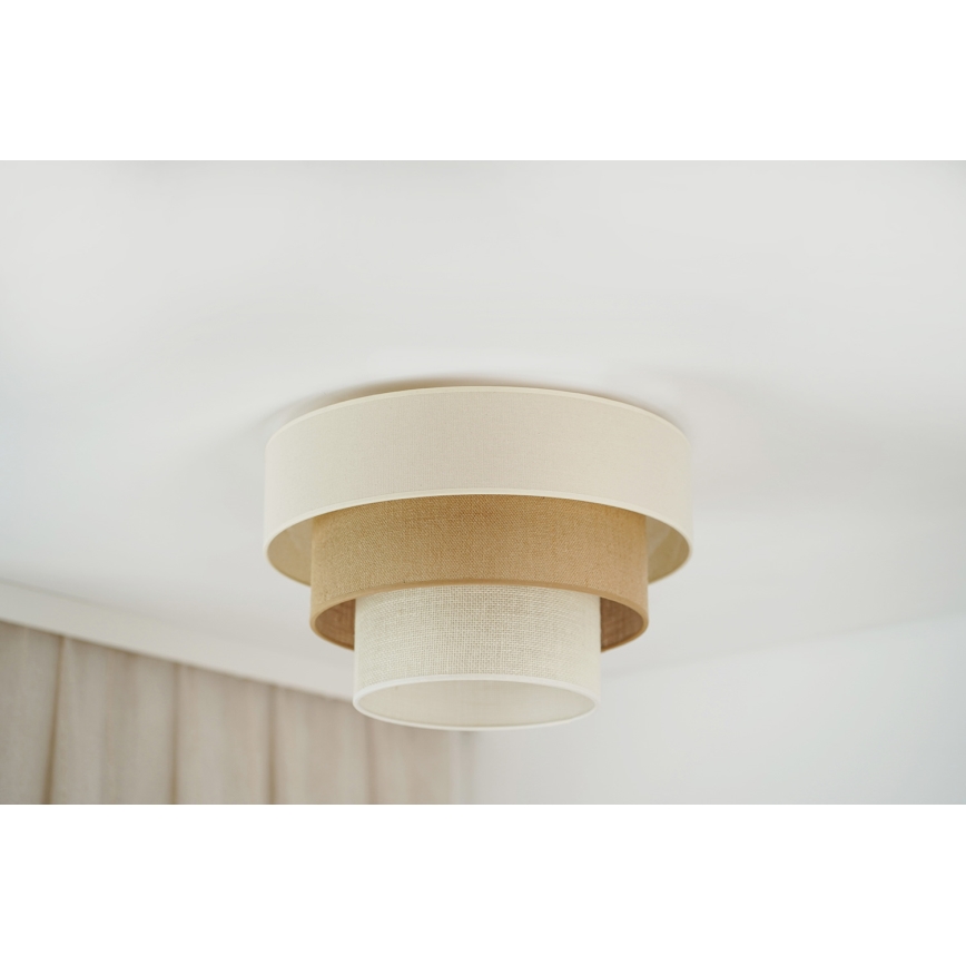 Brilagi - Stropna svjetiljka DENVER LUNETA 1xE27/15W/230V pr. 45 cm bež/smeđa/krem