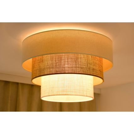 Brilagi - Stropna svjetiljka DENVER LUNETA 1xE27/15W/230V pr. 45 cm bež/smeđa/krem