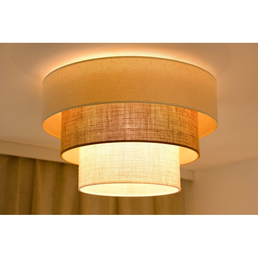 Brilagi - Stropna svjetiljka DENVER LUNETA 1xE27/15W/230V pr. 45 cm bež/smeđa/krem