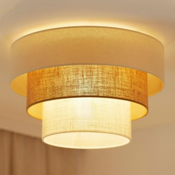 Brilagi - Stropna svjetiljka DENVER LUNETA 1xE27/15W/230V pr. 45 cm bež/smeđa/krem