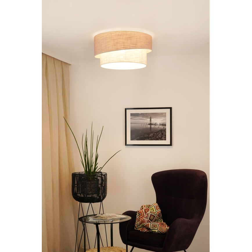 Brilagi - Stropna svjetiljka DOVER SHINE 1xE27/15W/230V pr. 50 cm siva/krem