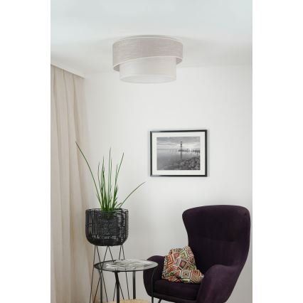 Brilagi - Stropna svjetiljka DOVER SHINE 1xE27/15W/230V pr. 50 cm siva/krem