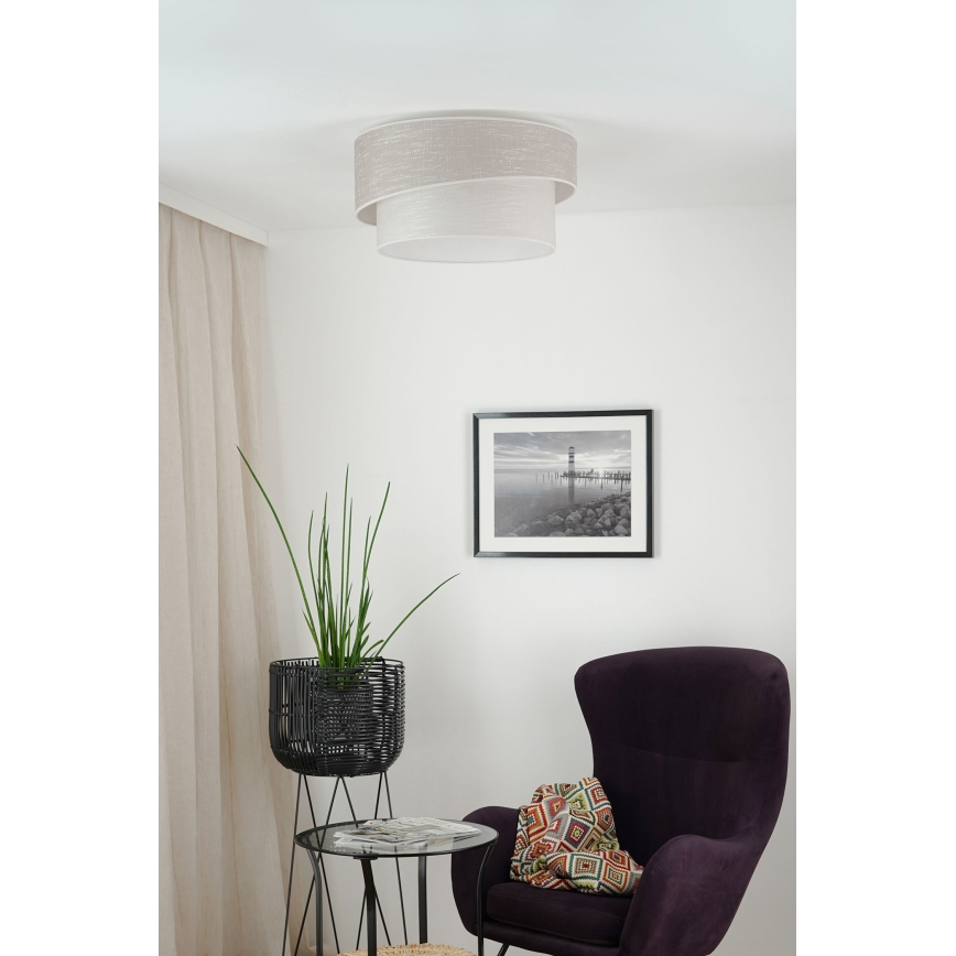 Brilagi - Stropna svjetiljka DOVER SHINE 1xE27/15W/230V pr. 50 cm siva/krem