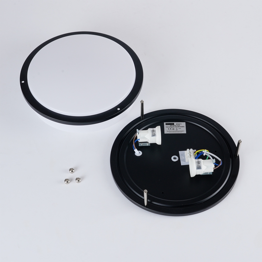 Brilagi - Stropna svjetiljka ELARO 2xE27/40W/230V, promjer 26 cm, crna