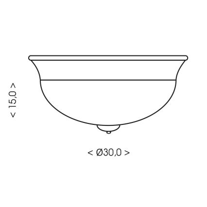Brilagi - Stropna svjetiljka FRESCO 2xE27/40W/230V promjer 30 cm mesing