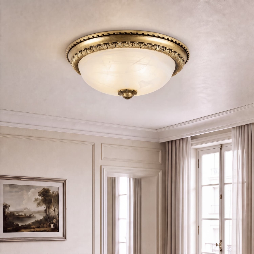 BRILAGI - Stropna svjetiljka FRESCO 2xE27/40W/230V, promjer 30 cm, mesing