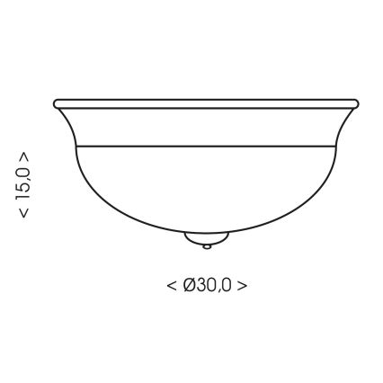 Brilagi - Stropna svjetiljka FRESCO 2xE27/40W/230V, promjer 30 cm, mesing