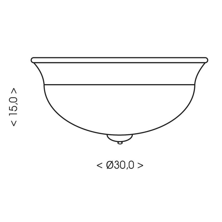 Brilagi - Stropna svjetiljka FRESCO 2xE27/40W/230V, promjer 30 cm, mesing