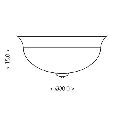 Brilagi - Stropna svjetiljka FRESCO 2xE27/40W/230V promjer 30 cm zlatna