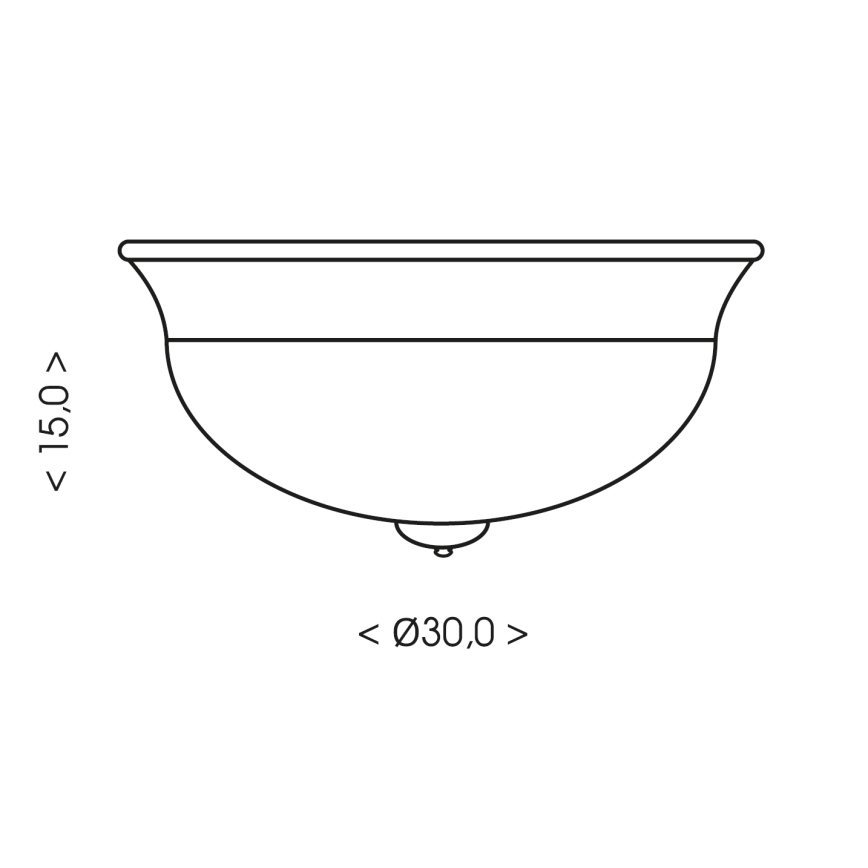 Brilagi - Stropna svjetiljka FRESCO 2xE27/40W/230V promjer 30 cm zlatna