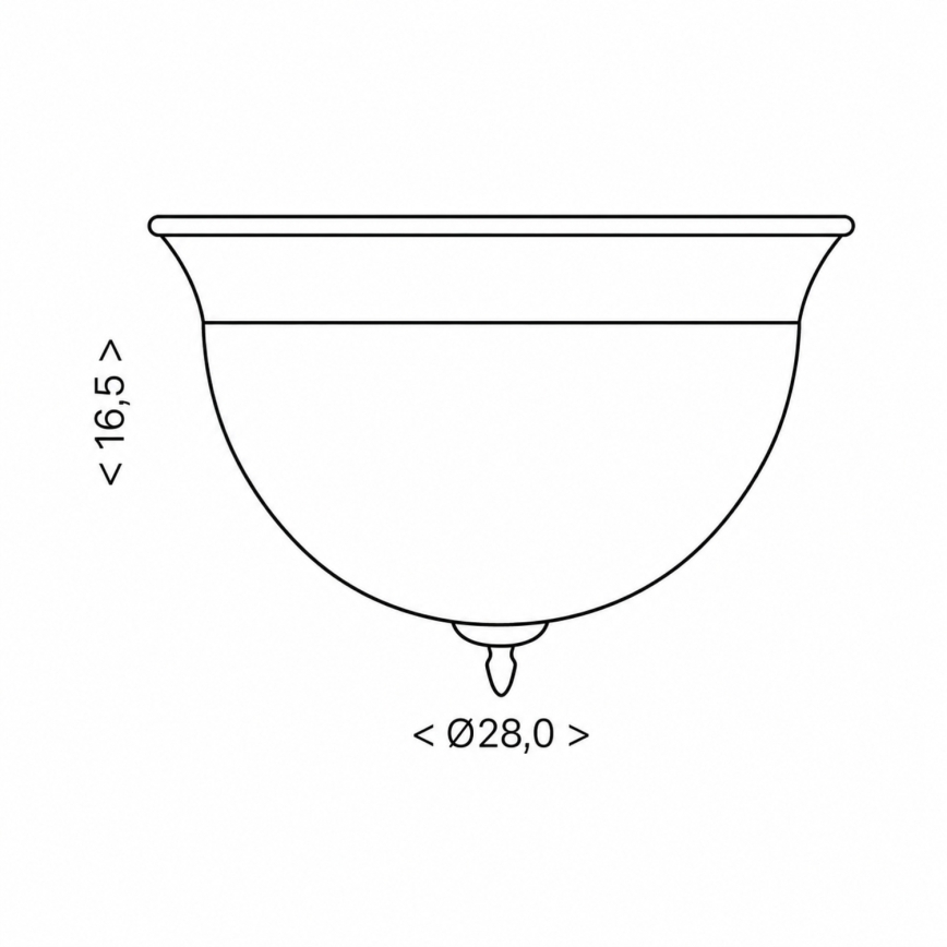 BRILAGI - Stropna svjetiljka FRESCO 2xE27/40W/230V Ø 28 cm crna/zlatna