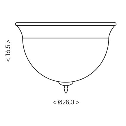 Brilagi - Stropna svjetiljka FRESCO 2xE27/40W/230V Ø 28 cm mesing