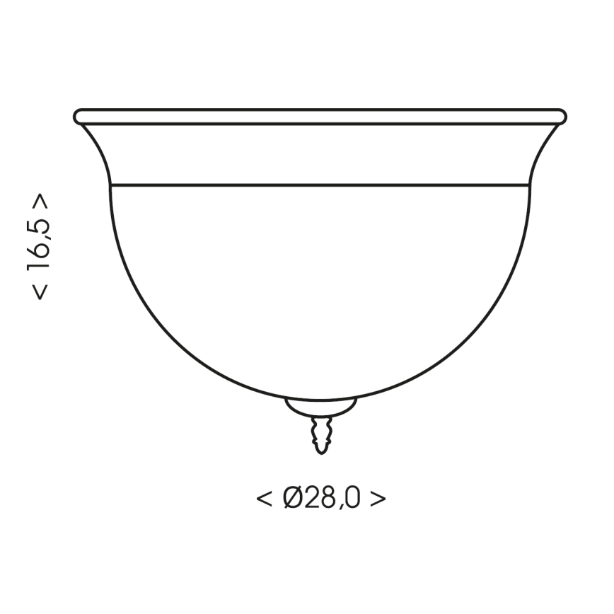 Brilagi - Stropna svjetiljka FRESCO 2xE27/40W/230V Ø 28 cm mesing