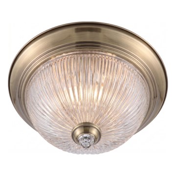 Brilagi - Stropna svjetiljka FRESCO 2xE27/40W/230V Ø 28 cm mesing