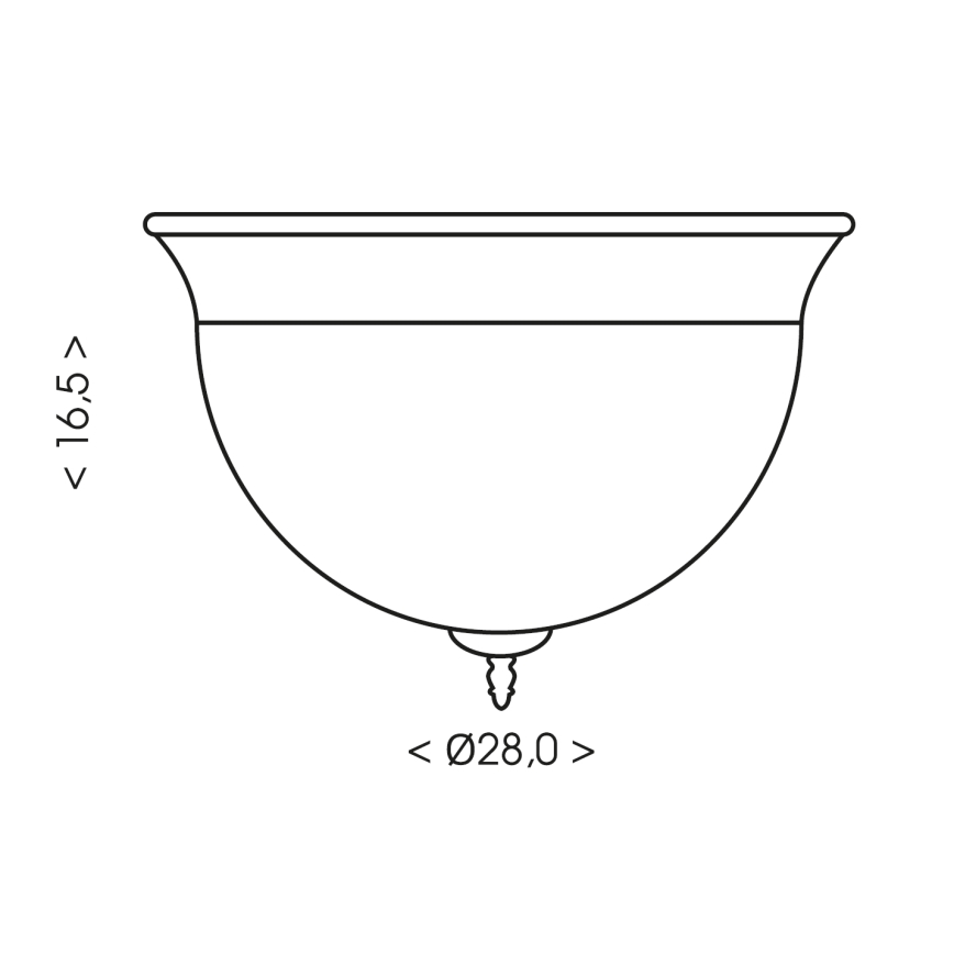 Brilagi - Stropna svjetiljka FRESCO 2xE27/40W/230V Ø 28 cm mesing