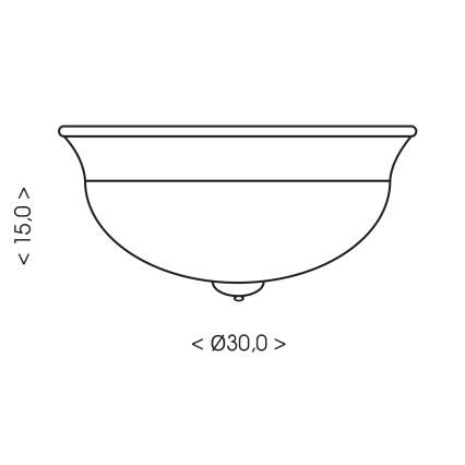 Brilagi - Stropna svjetiljka FRESCO 2xE27/40W/230V Ø 30 cm, bakrena