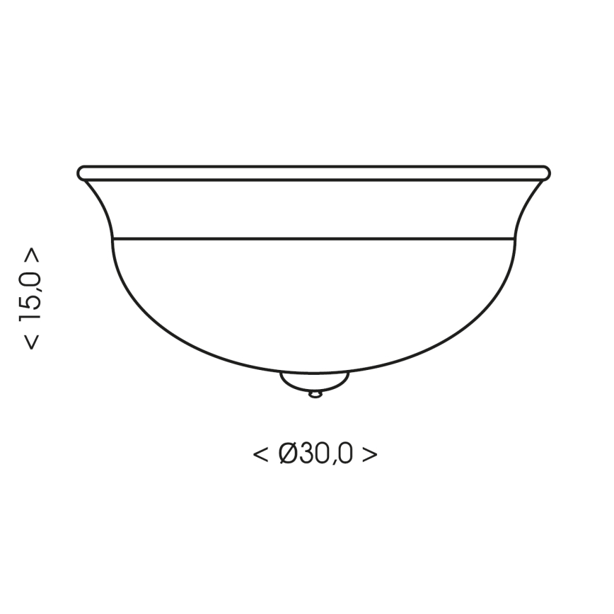 Brilagi - Stropna svjetiljka FRESCO 2xE27/40W/230V Ø 30 cm, bakrena
