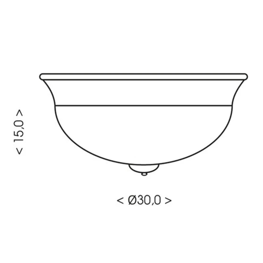 Brilagi - Stropna svjetiljka FRESCO 2xE27/40W/230V Ø 30 cm, bakrena