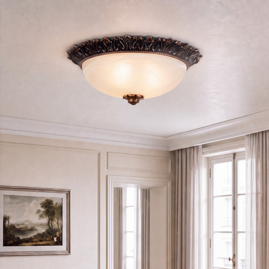 BRILAGI - Stropna svjetiljka FRESCO 2xE27/40W/230V Ø 30 cm brončana