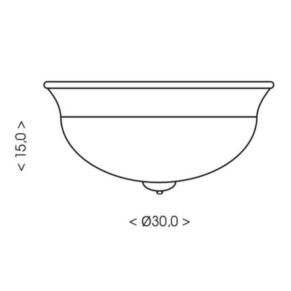 BRILAGI - Stropna svjetiljka FRESCO 2xE27/40W/230V Ø 30 cm brončana