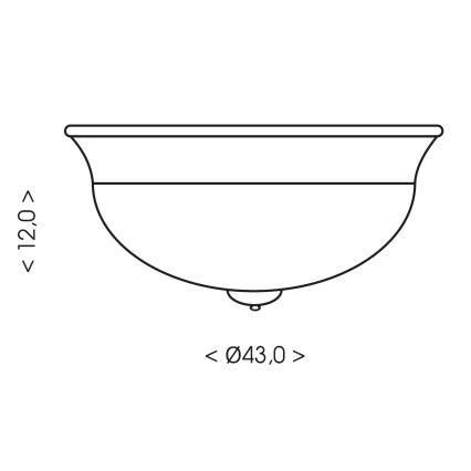 Brilagi - Stropna svjetiljka FRESCO 2xE27/40W/230V Ø 43 cm smeđa