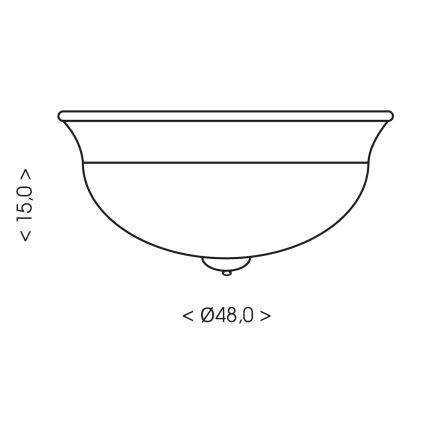 Brilagi - Stropna svjetiljka FRESCO 3xE27/40W/230V promjer 48 cm smeđa