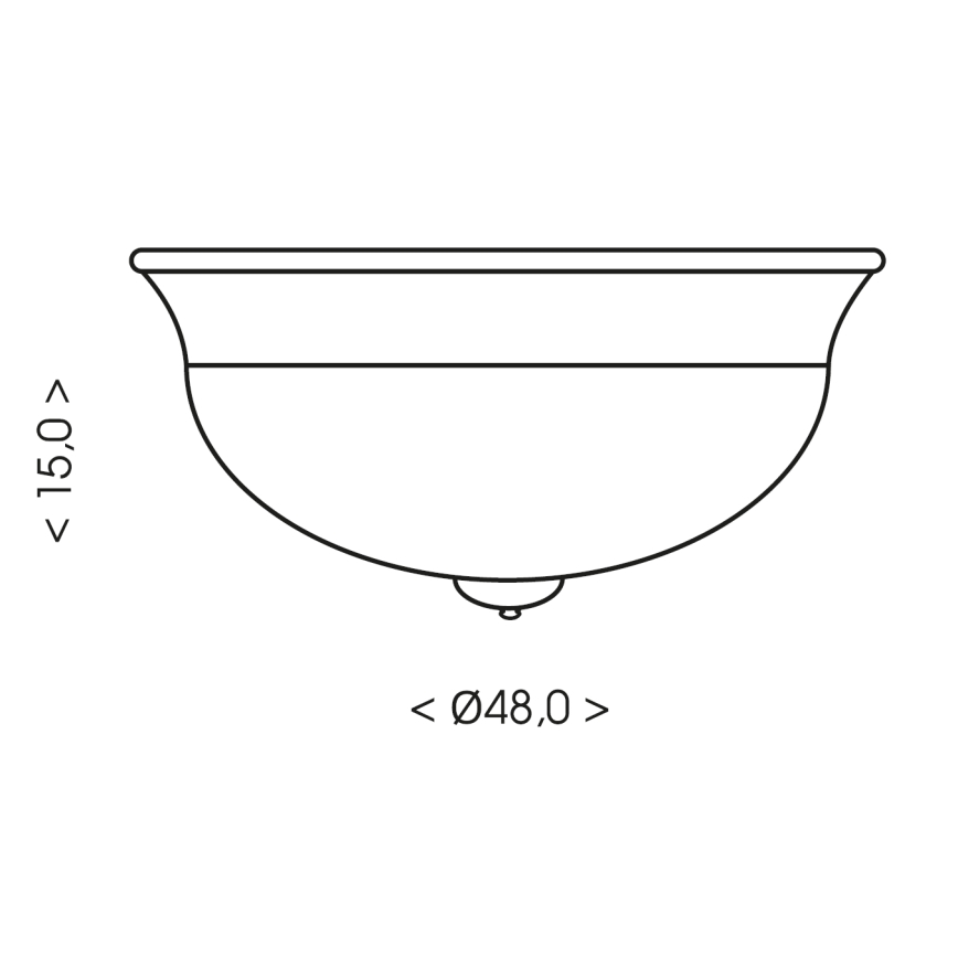 Brilagi - Stropna svjetiljka FRESCO 3xE27/40W/230V promjer 48 cm smeđa