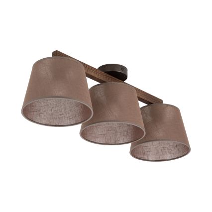 Brilagi - Stropna svjetiljka LATTE 3xE27/60W/230V borovina/smeđa