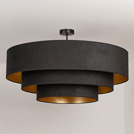 Brilagi - Stropna svjetiljka LUNETA 3xE27/60W/230V Ø 80 cm crna/zlatna
