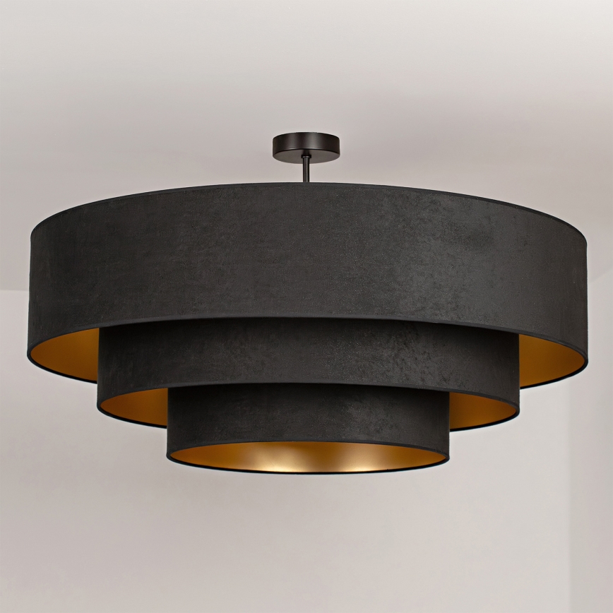 Brilagi - Stropna svjetiljka LUNETA 3xE27/60W/230V Ø 80 cm crna/zlatna