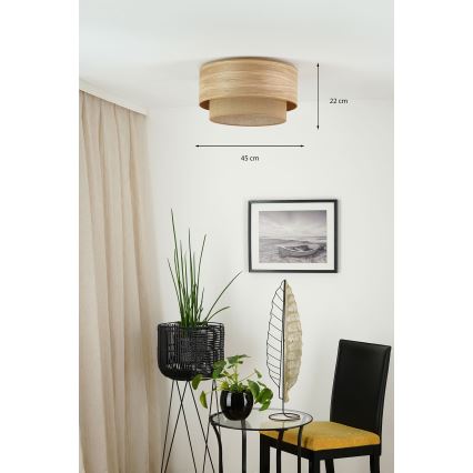 Brilagi - Stropna svjetiljka MONTANA BOHO 1xE27/15W/230V pr. 45 cm smeđa