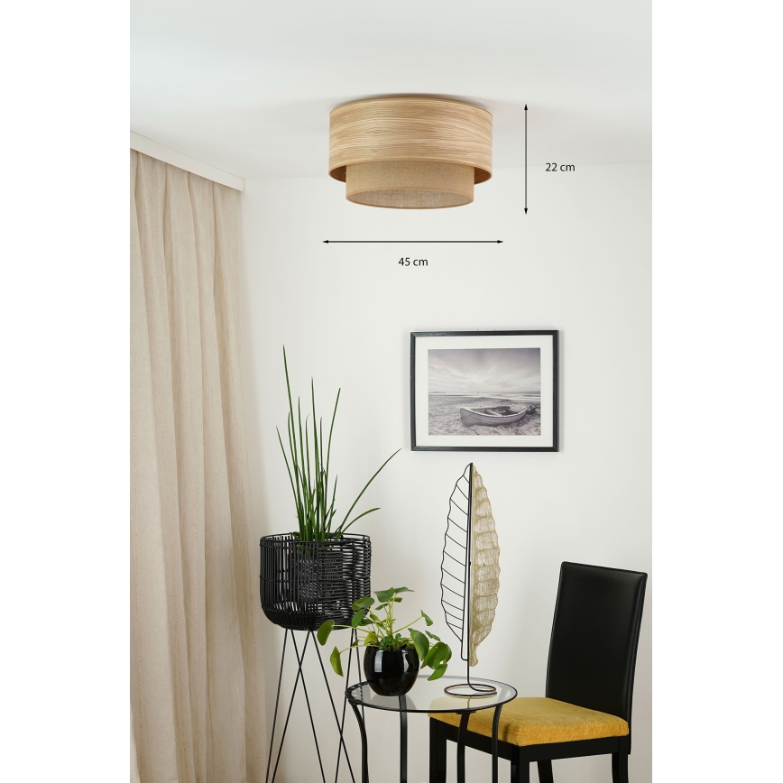 Brilagi - Stropna svjetiljka MONTANA BOHO 1xE27/15W/230V pr. 45 cm smeđa