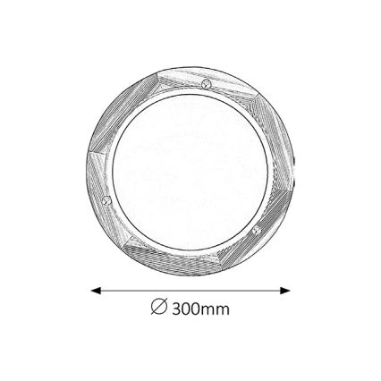 Brilagi - Stropna svjetiljka ORBIS 1xE27/60W/230V prom. 30 cm borovina