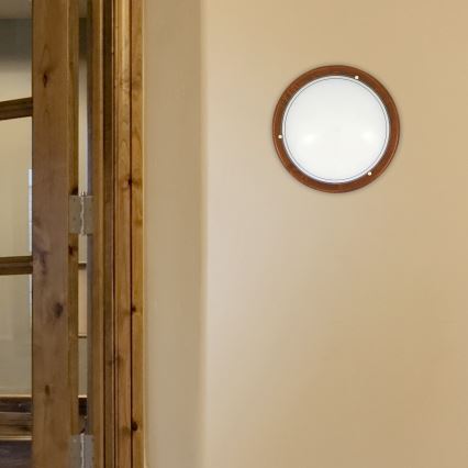 Brilagi - Stropna svjetiljka ORBIS 1xE27/60W/230V Ø 30 cm borovina