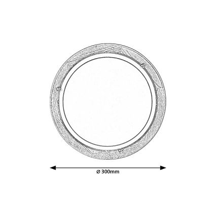Brilagi - Stropna svjetiljka ORBIS 1xE27/60W/230V Ø 30 cm borovina