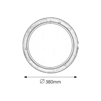 Brilagi - Stropna svjetiljka ORBIS 2xE27/60W/230V, promjer 38 cm, borovina