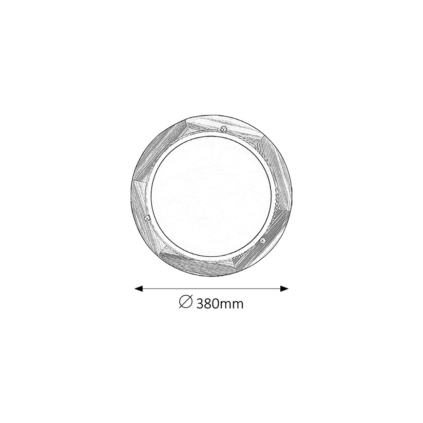 Brilagi - Stropna svjetiljka ORBIS 2xE27/60W/230V Ø 38 cm borovina