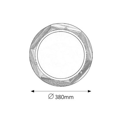 Brilagi - Stropna svjetiljka ORBIS 2xE27/60W/230V Ø 38 cm borovina